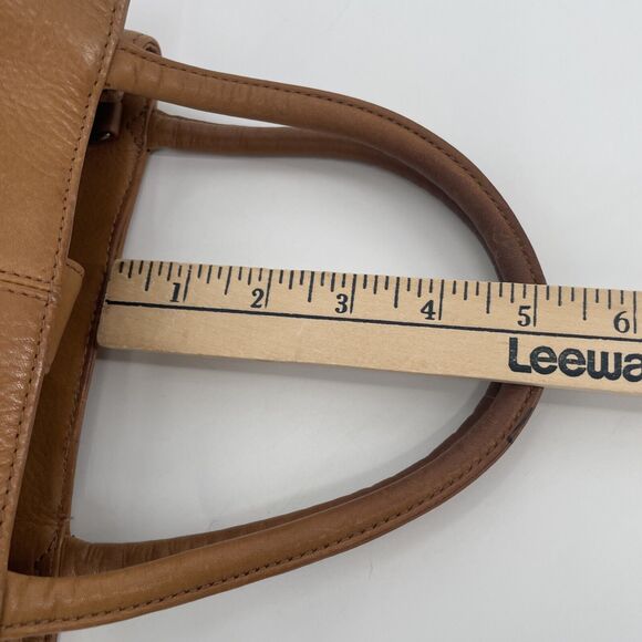 Vintage Fossil Brown Leather Mini Tote Key Purse Double Handles Handbag 75082 - Picture 14 of 14